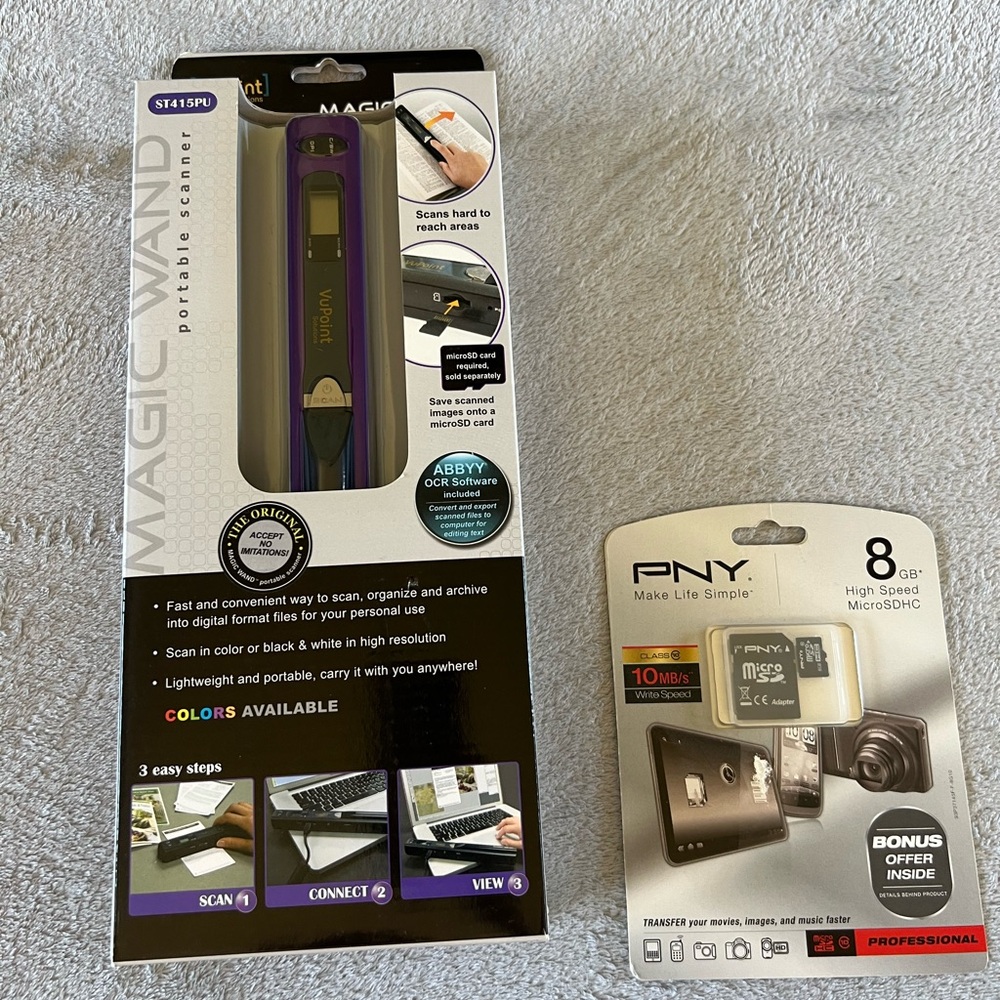 BRAND NEW Magic Wand Portable Scanner and MircoSD card included